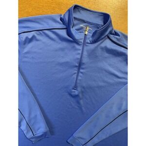Tommy Armour 1/4 Zip Pullover Men's L Blue Dri Logic Performance Golf Tennis